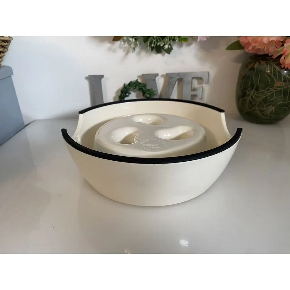 Frisco Cream Melamine Slow Feed Dog & Cat Bowl Size Large 1.5 Cups‎ 7